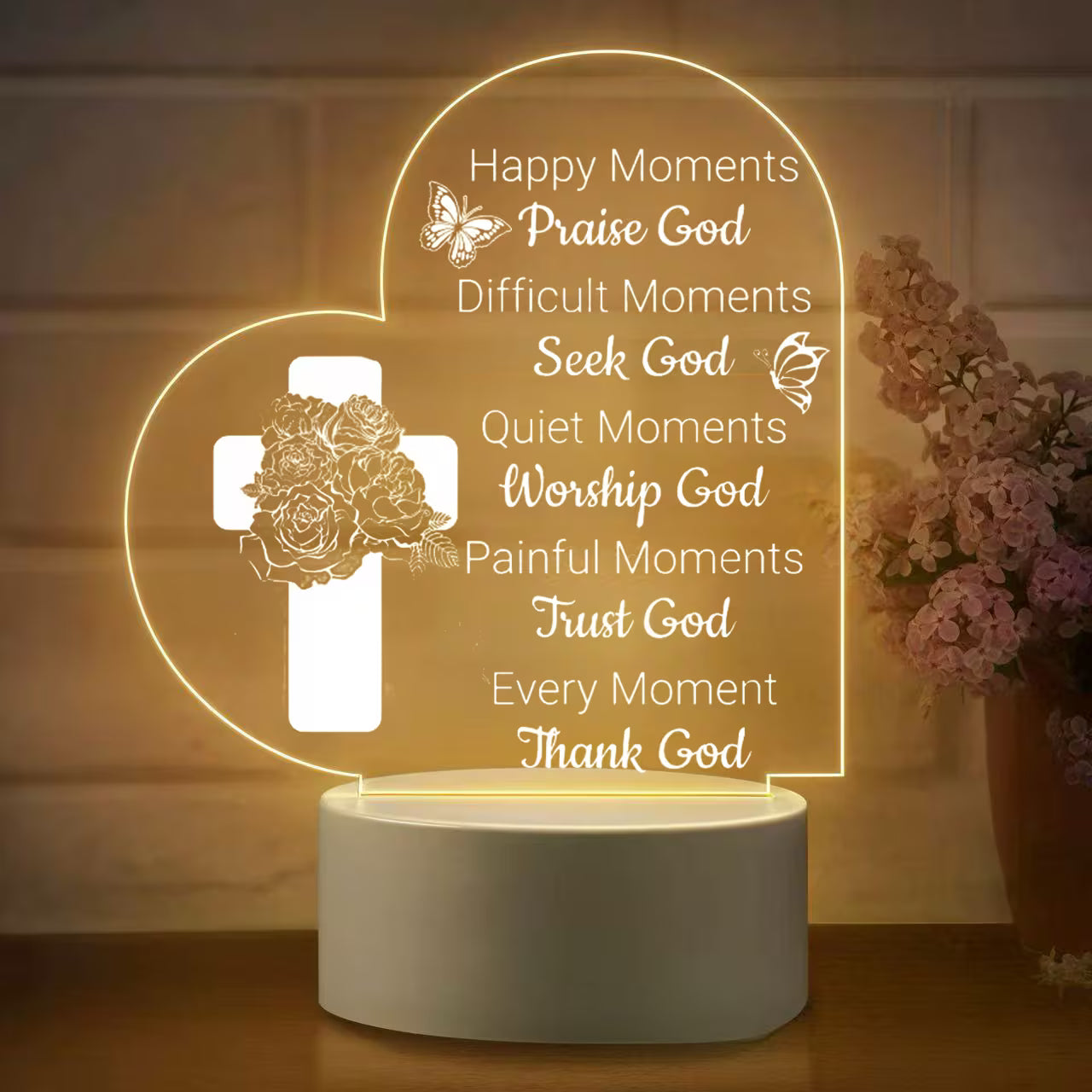 Heart-shaped Acrylic LED Night Light